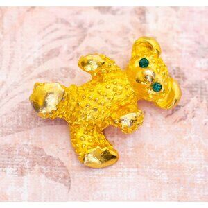 Vintage Golden Bear Brooch | Teddy Bear | H29